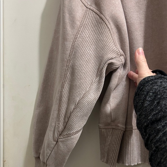 Zenana Outfitters Taupe Sweatshirt - Picture 5 of 7